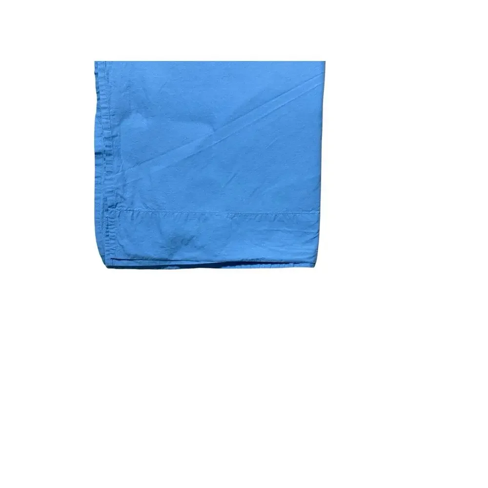 Ikea Dvala Twin Size Flat Sheet Solid Blue Color 100% Cotton Bedding